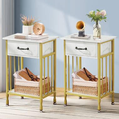 Gold nightstand deals set of 2